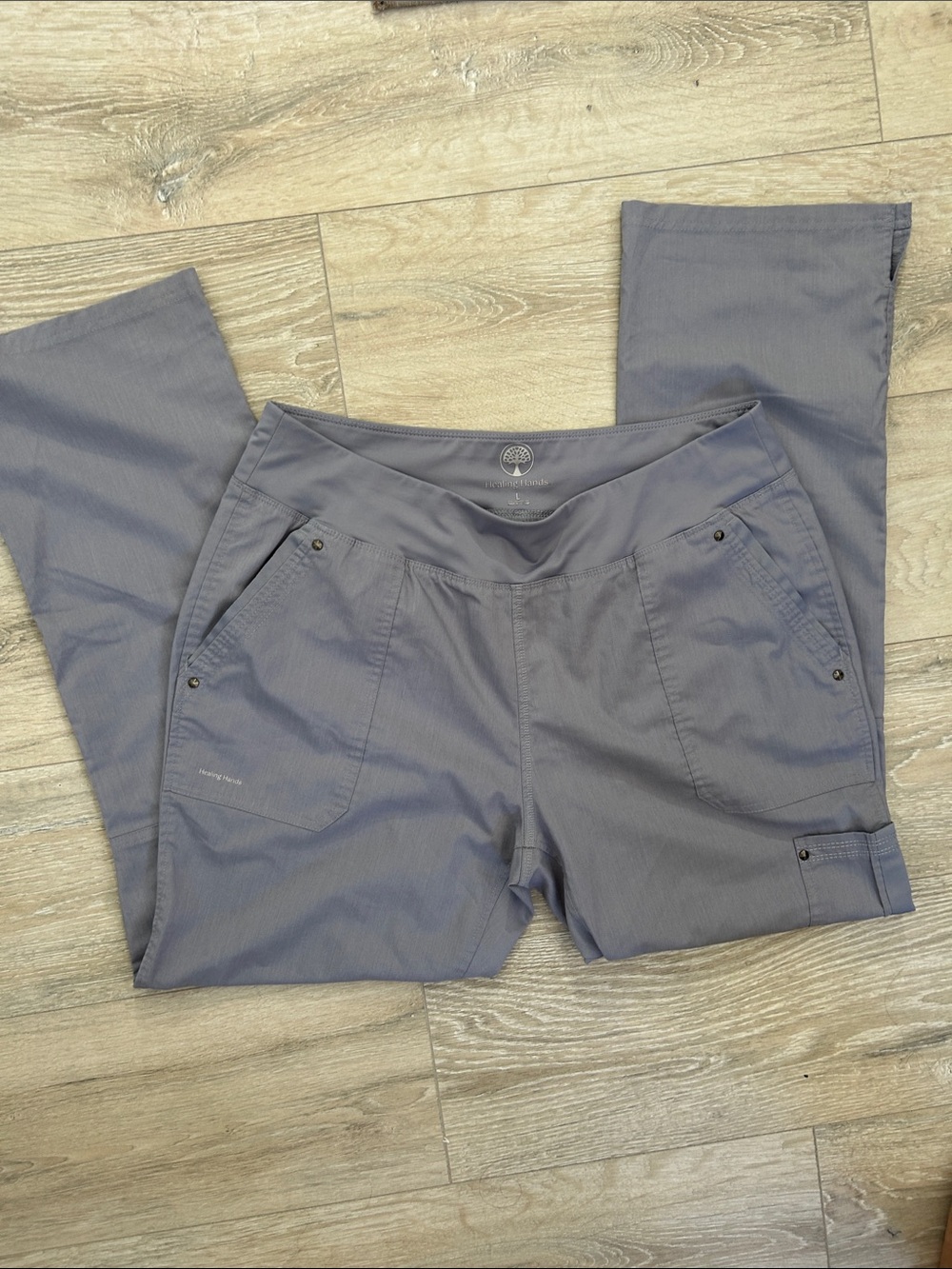 Purple and Light Gray Scrub Pants Bundle Size Large - Picture 5 of 7